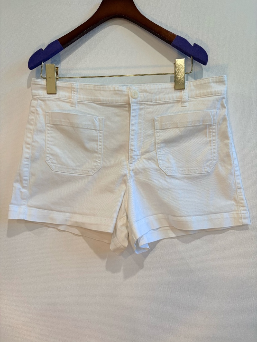 J.Crew White Chino Shorts Women's Sz 6, 3" inseam Mid Rise Summer